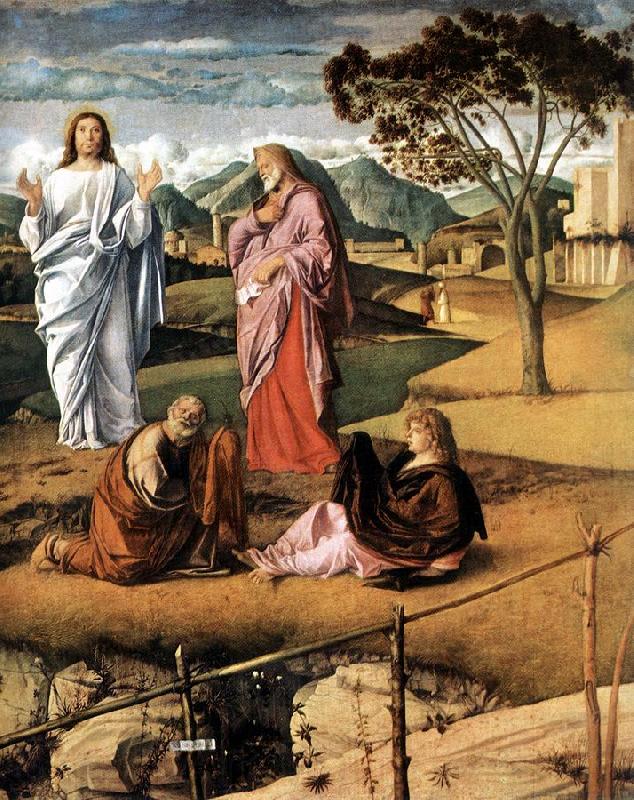 BELLINI, Giovanni Transfiguration of Christ (detail)  ytt Spain oil painting art